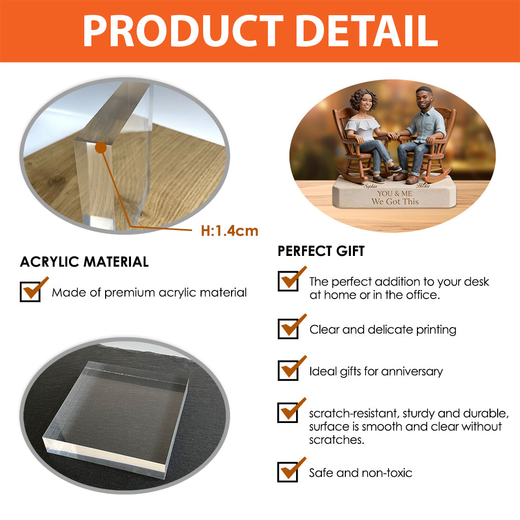 Custom From Any Photo - You And Me We Got This - Personalized Couple Custom Shaped Acrylic Plaque