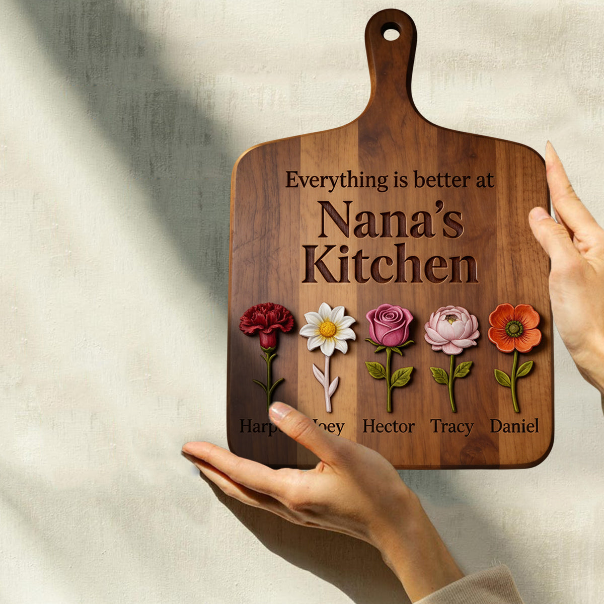 Everything Is Better At Grandma's Kitchen - Personalized Grandma Custom Shaped Wood Plaque