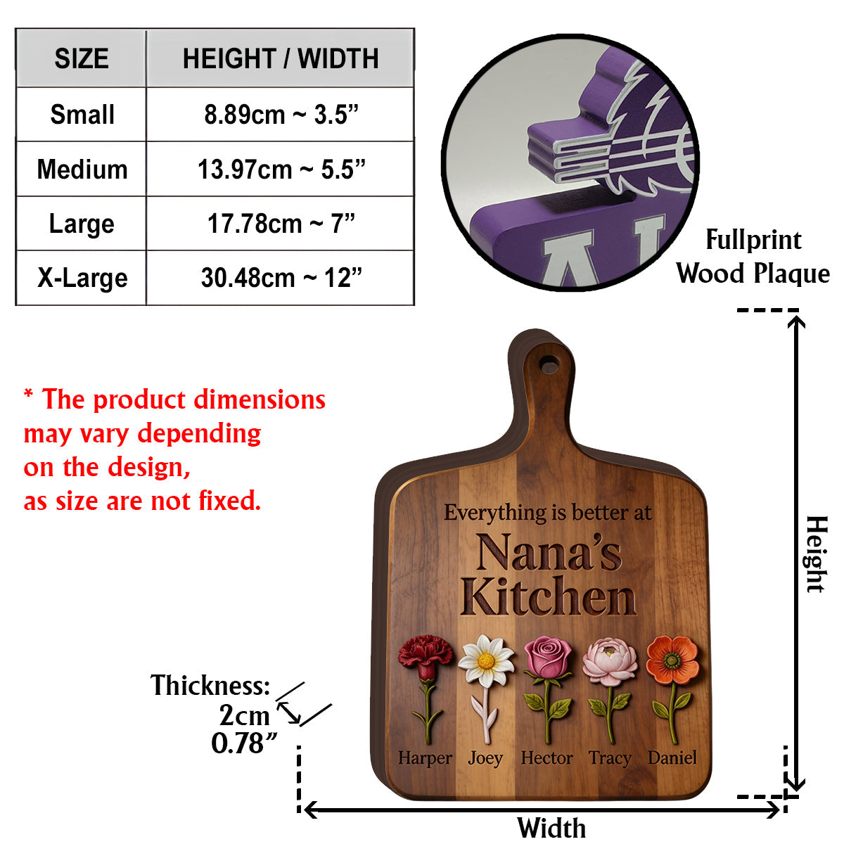 Everything Is Better At Grandma's Kitchen - Personalized Grandma Custom Shaped Wood Plaque