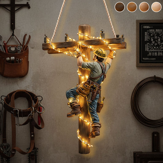 Licht anlassen – Personalisiertes LED-Lichtschild für Elektriker aus Acryl