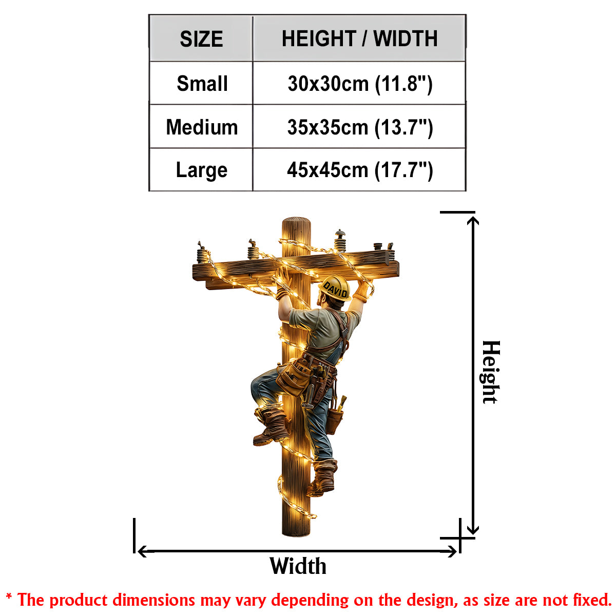 Licht anlassen – Personalisiertes LED-Lichtschild für Elektriker aus Acryl