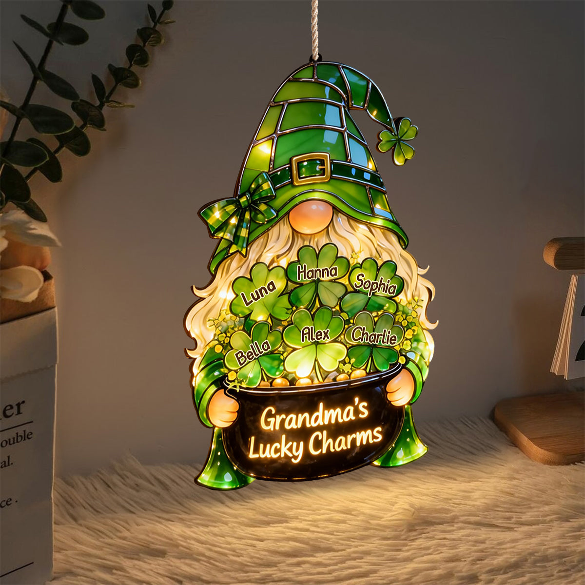 Granndma's Lucky Charms - Personalized Grandma LED Light Acrylic Sign