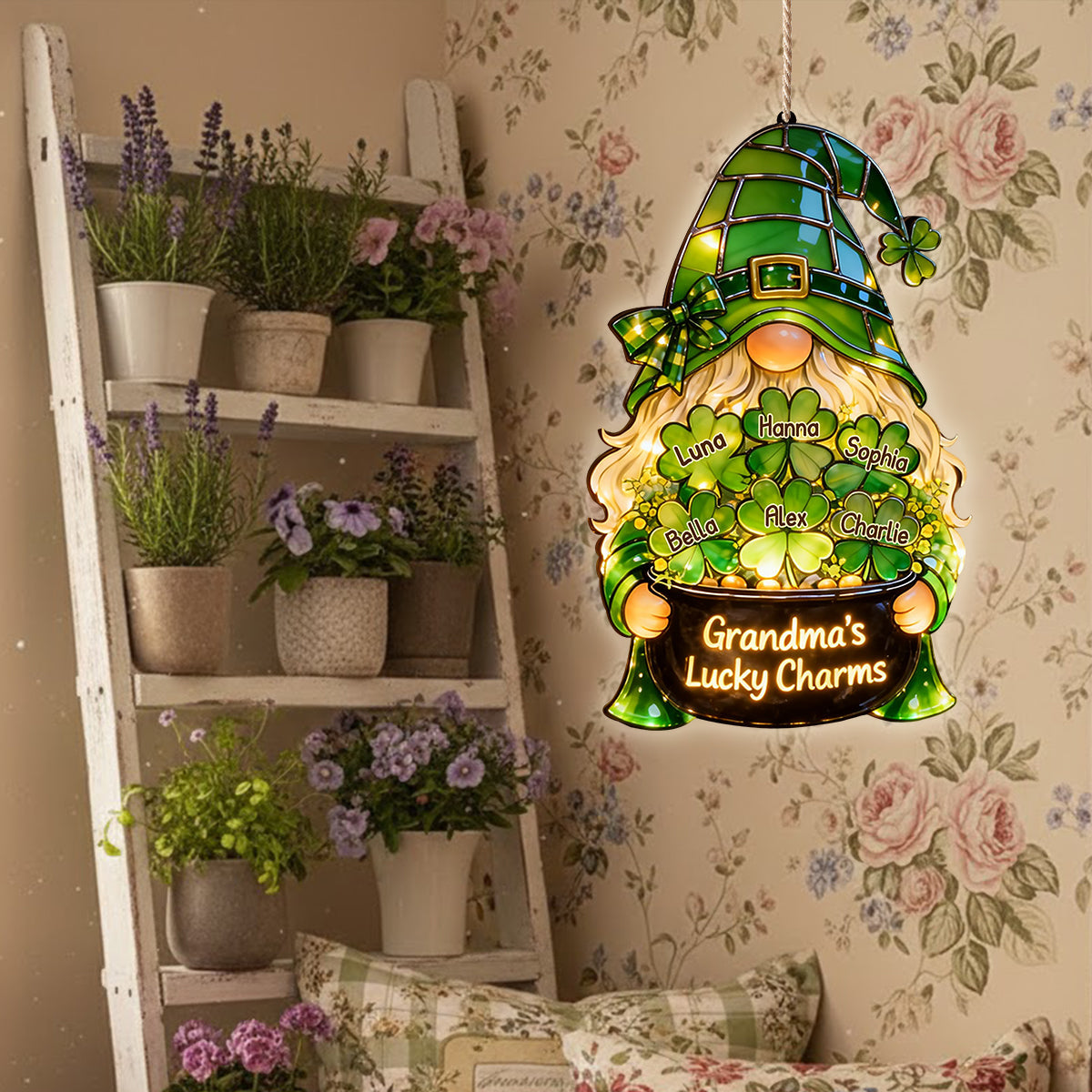 Granndma's Lucky Charms - Personalized Grandma LED Light Acrylic Sign
