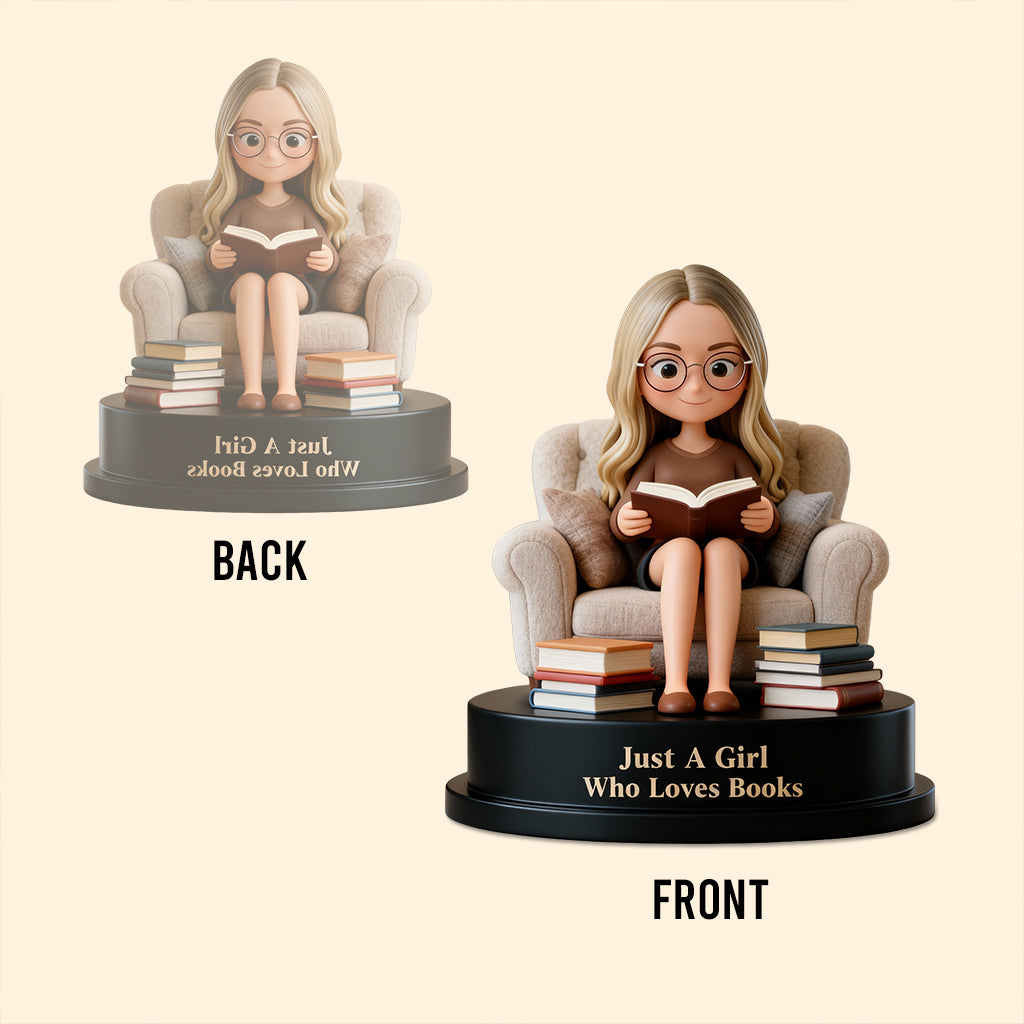Just A Girl Who Loves Books - Personalized Book Custom Shaped Acrylic Plaque