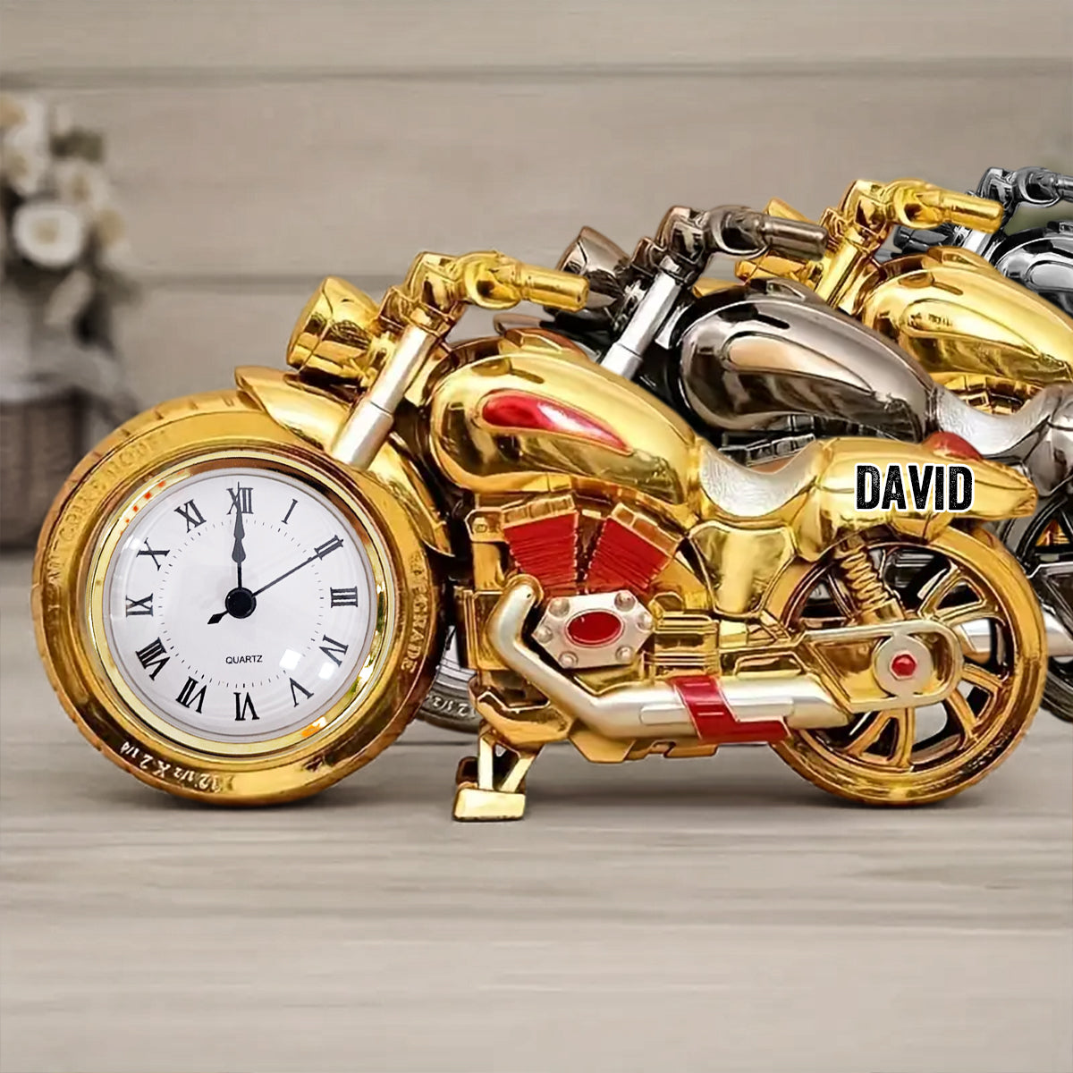 Il est temps de rouler à moto - Plaque horloge acrylique personnalisée pour motard