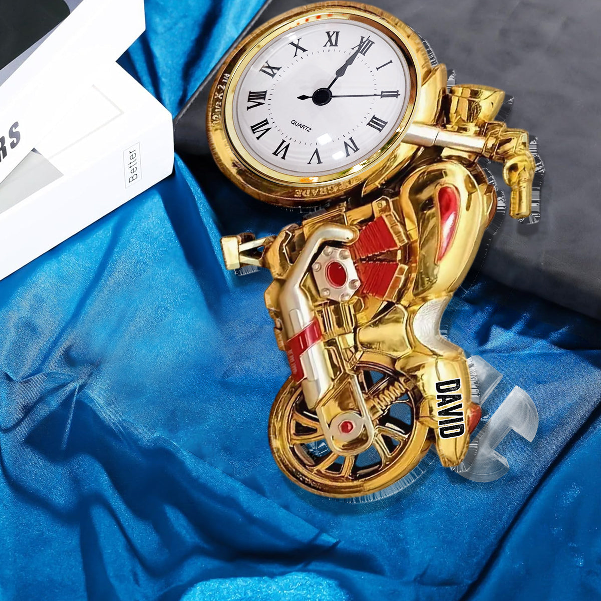 Il est temps de rouler à moto - Plaque horloge acrylique personnalisée pour motard