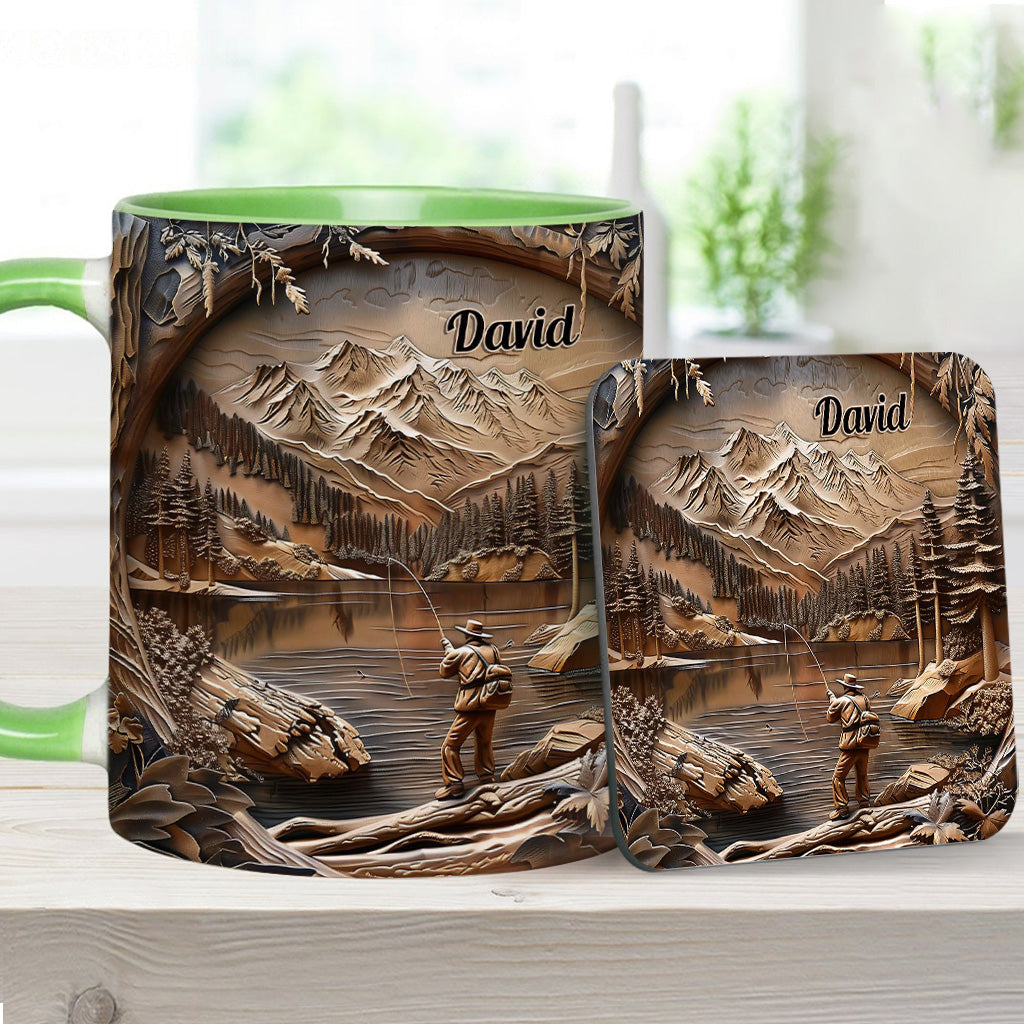 Fishing Lover - Personalized Fishing Accent Mug