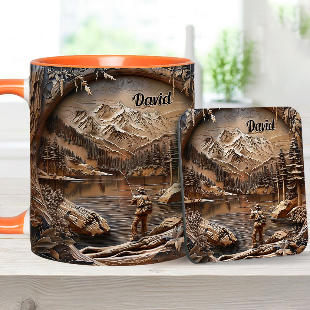Fishing Lover - Personalized Fishing Accent Mug