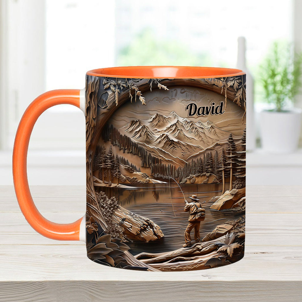 Fishing Lover - Personalized Fishing Accent Mug
