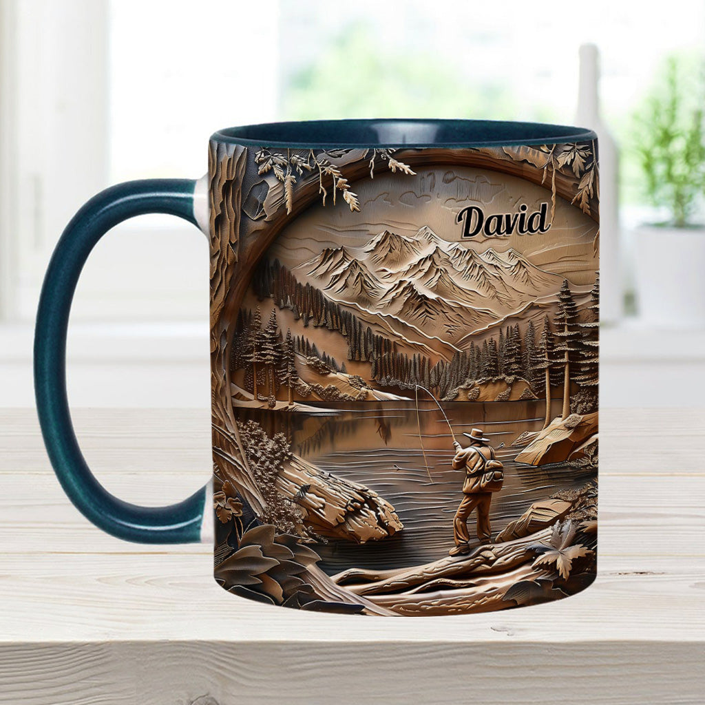 Fishing Lover - Personalized Fishing Accent Mug