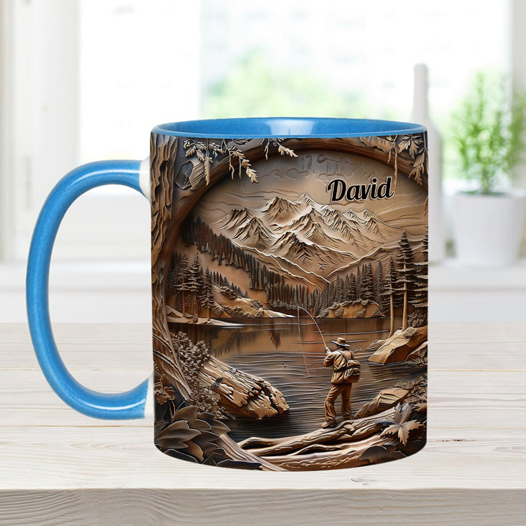 Fishing Lover - Personalized Fishing Accent Mug