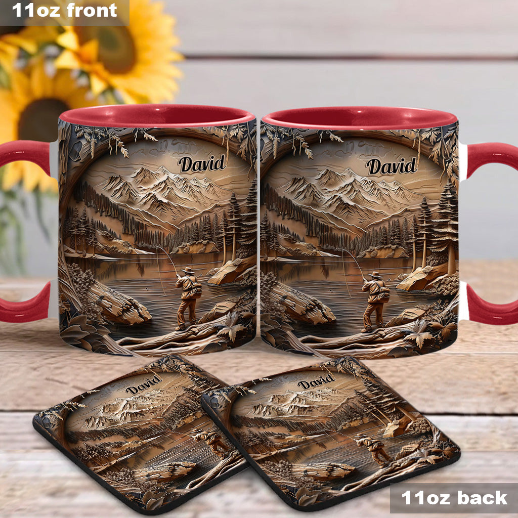 Fishing Lover - Personalized Fishing Accent Mug