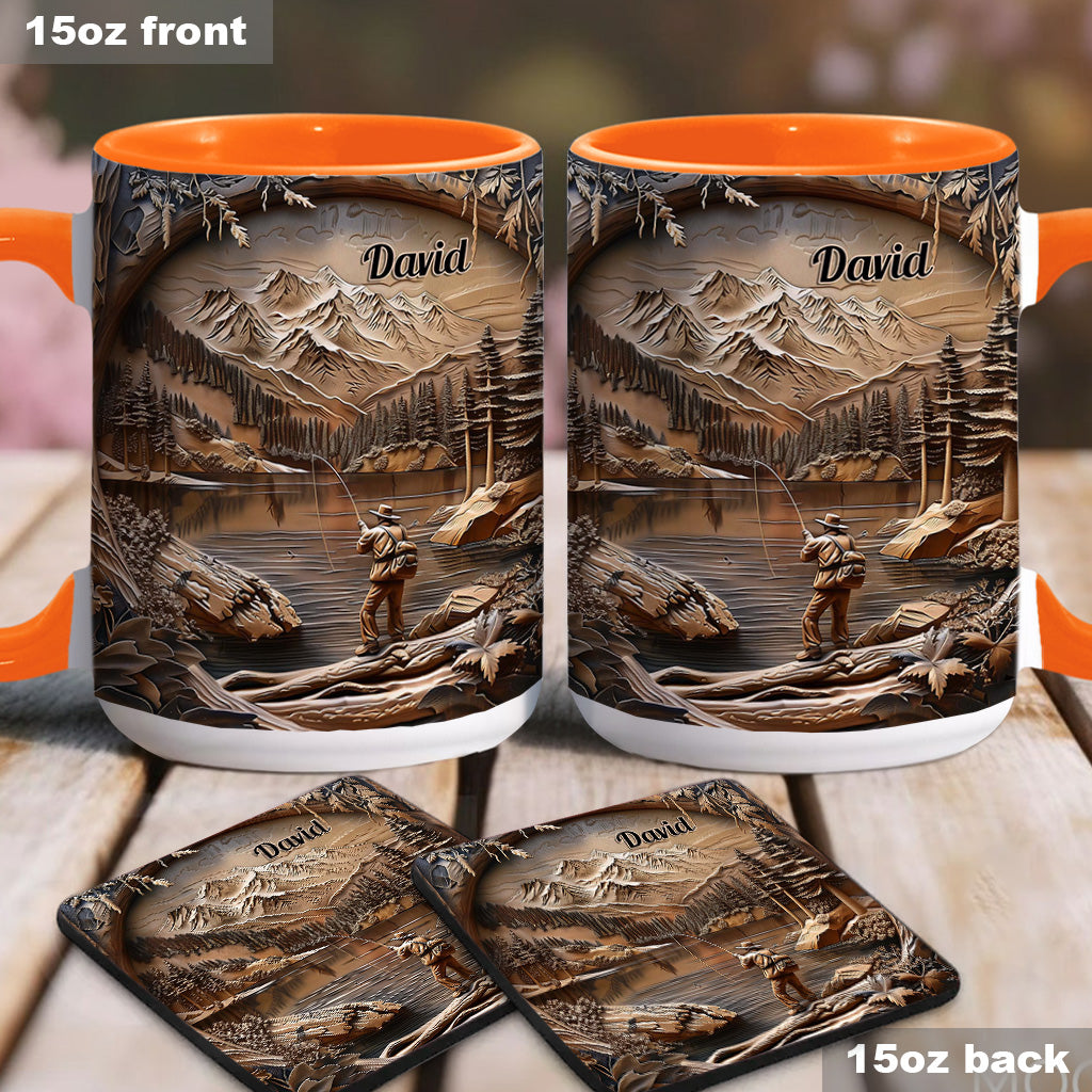 Fishing Lover - Personalized Fishing Accent Mug