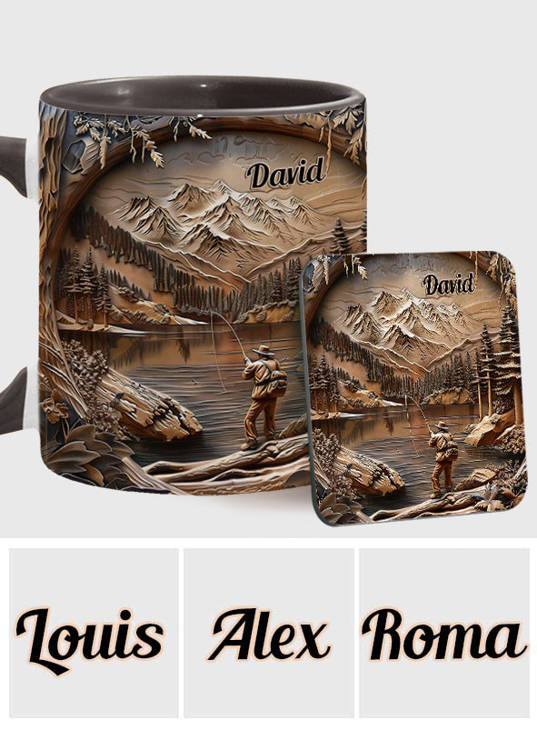 Fishing Lover - Personalized Fishing Accent Mug