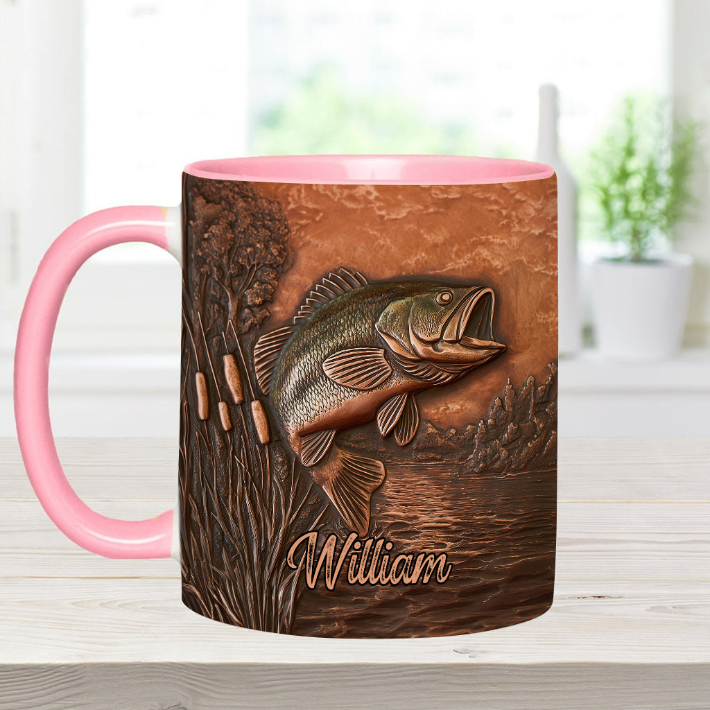 The Best Fisher - Personalized Fishing Accent Mug