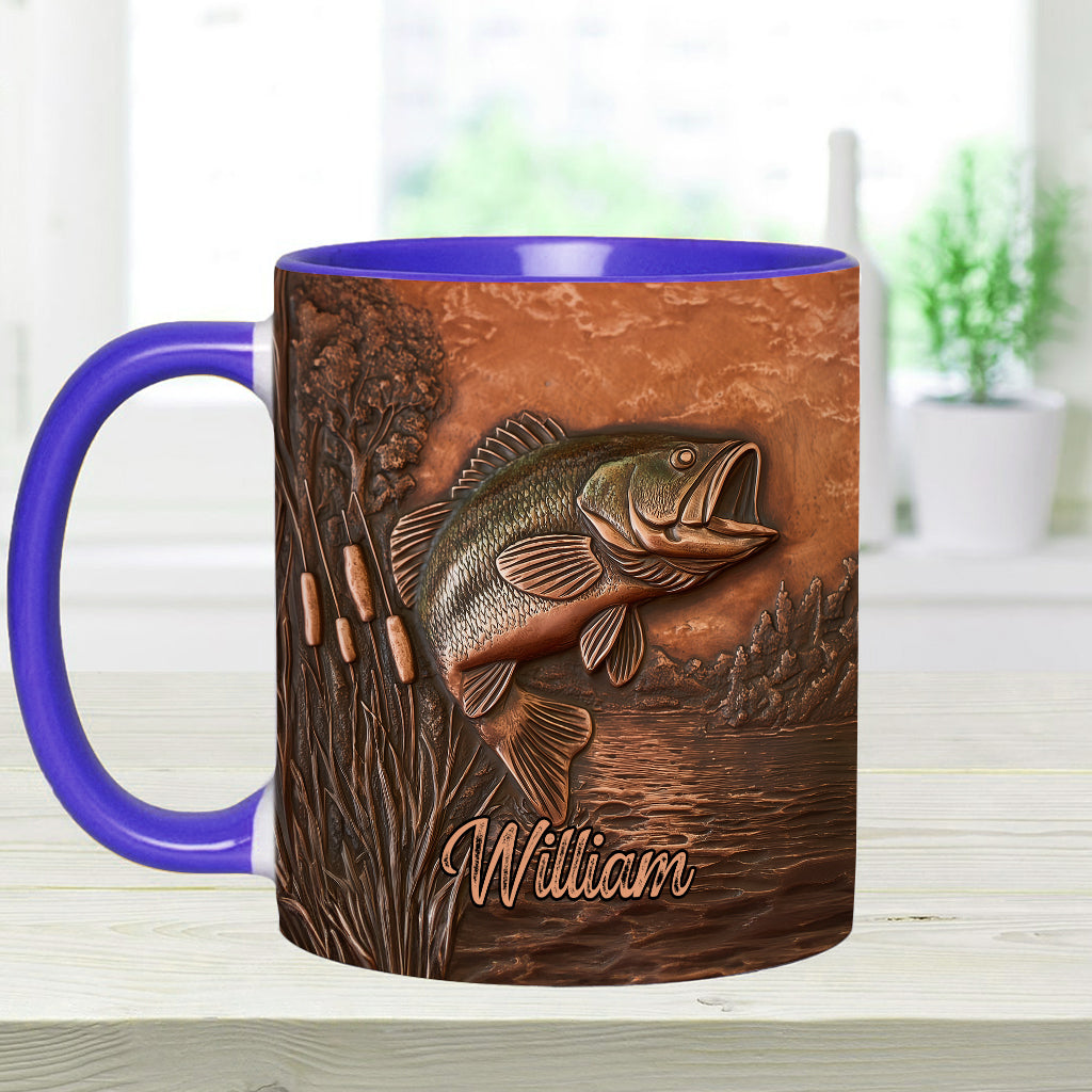 The Best Fisher - Personalized Fishing Accent Mug