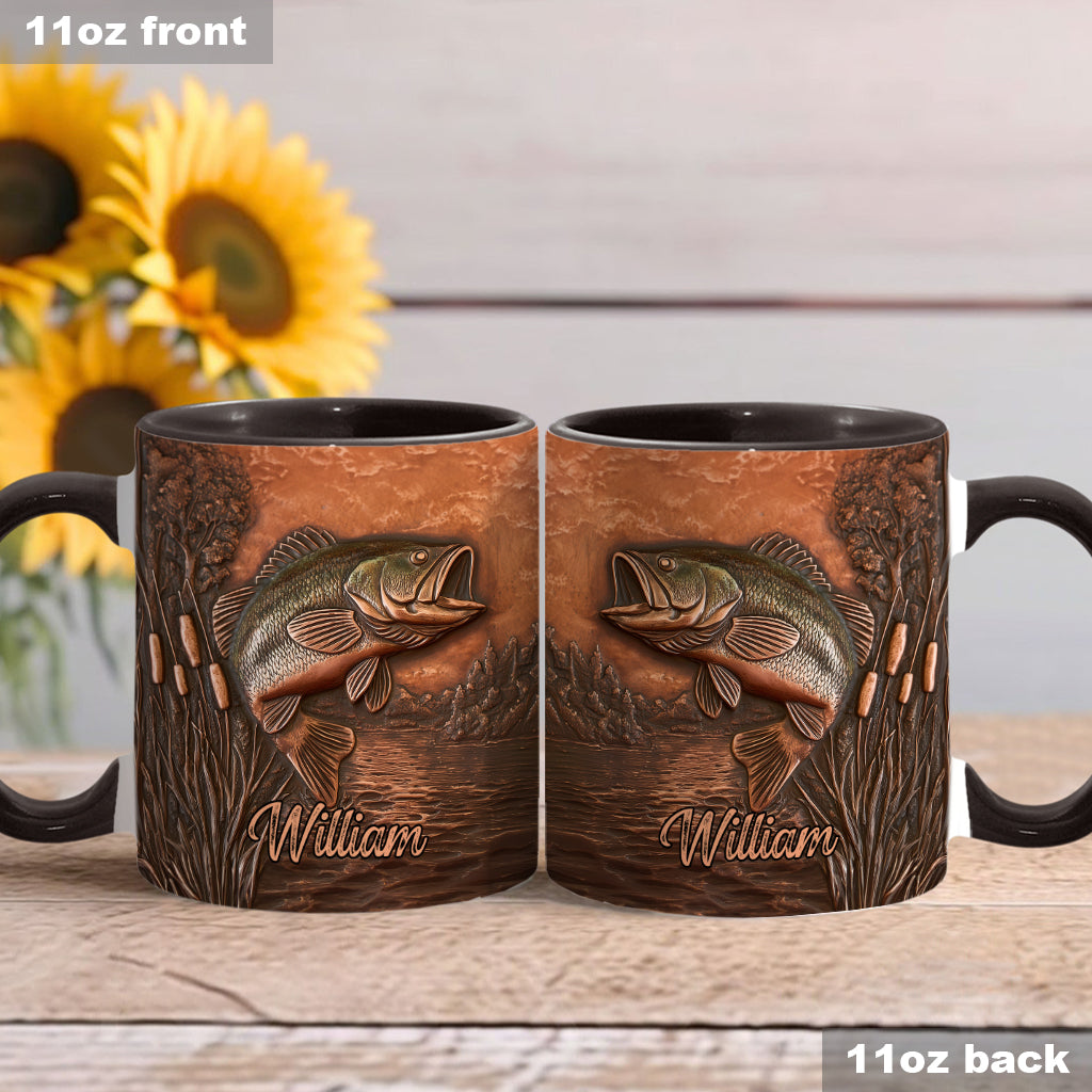 The Best Fisher - Personalized Fishing Accent Mug