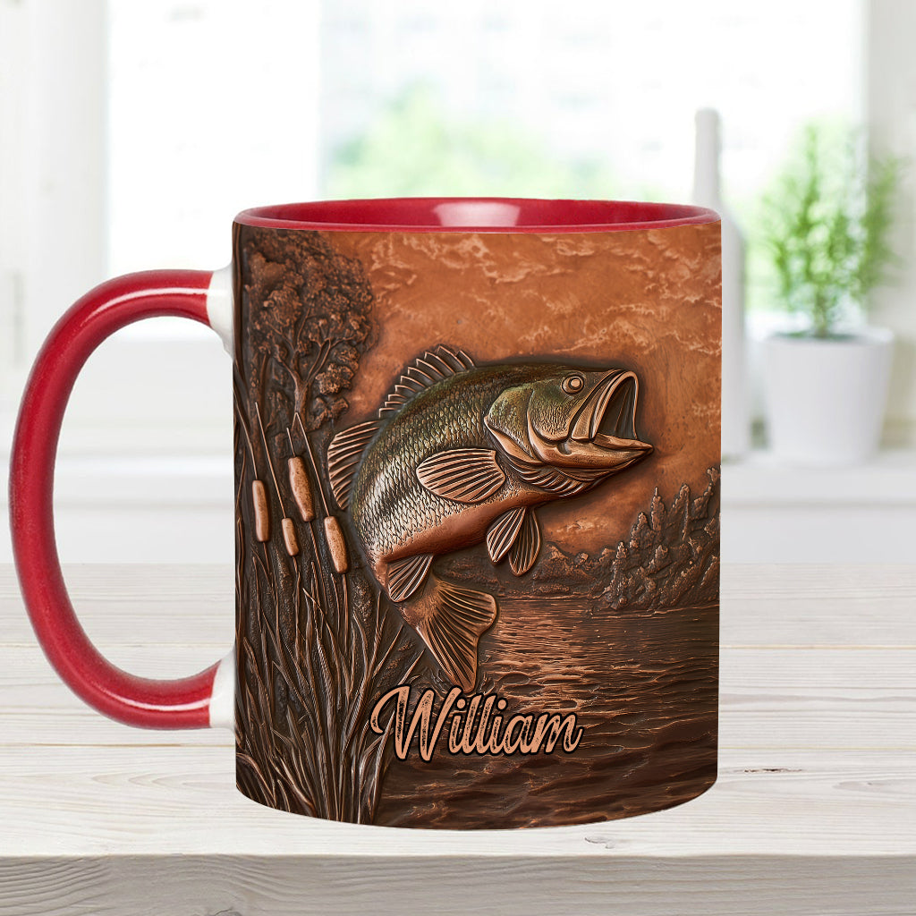 The Best Fisher - Personalized Fishing Accent Mug