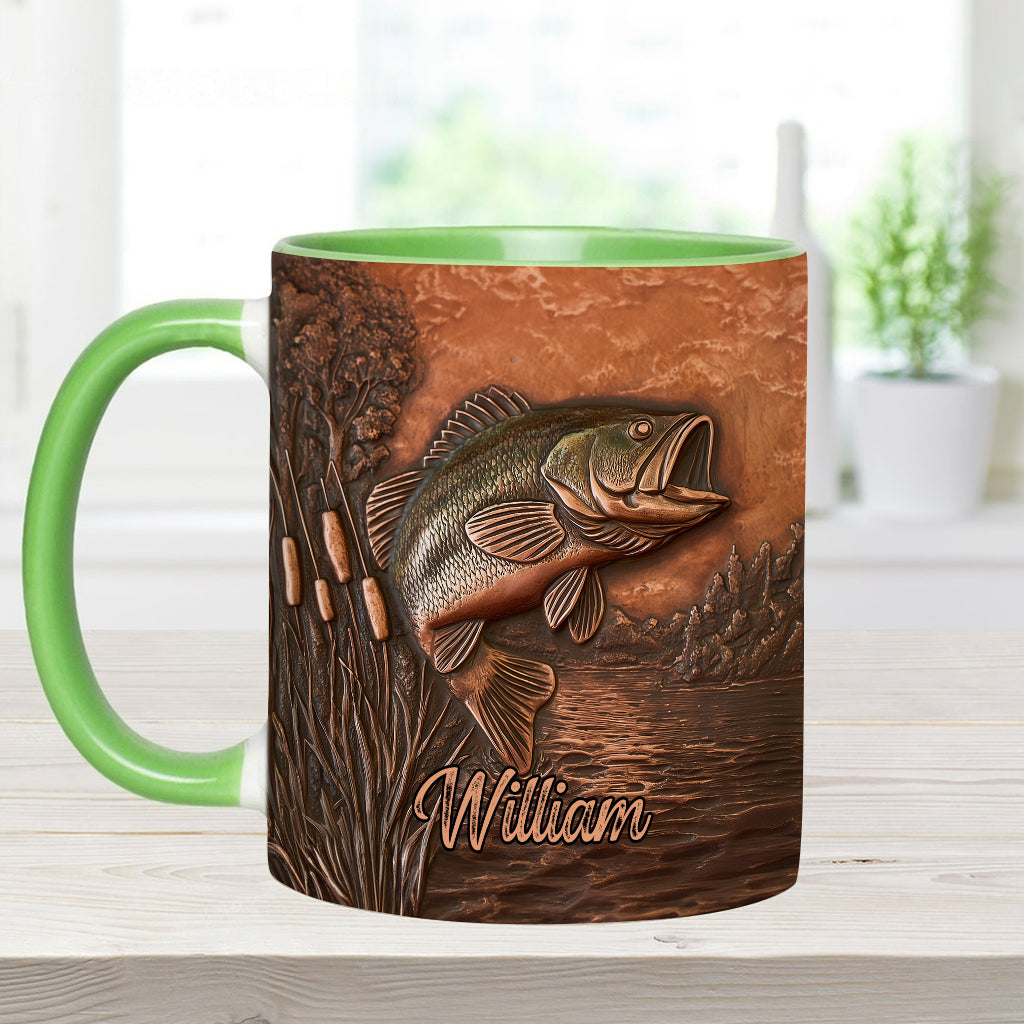 The Best Fisher - Personalized Fishing Accent Mug