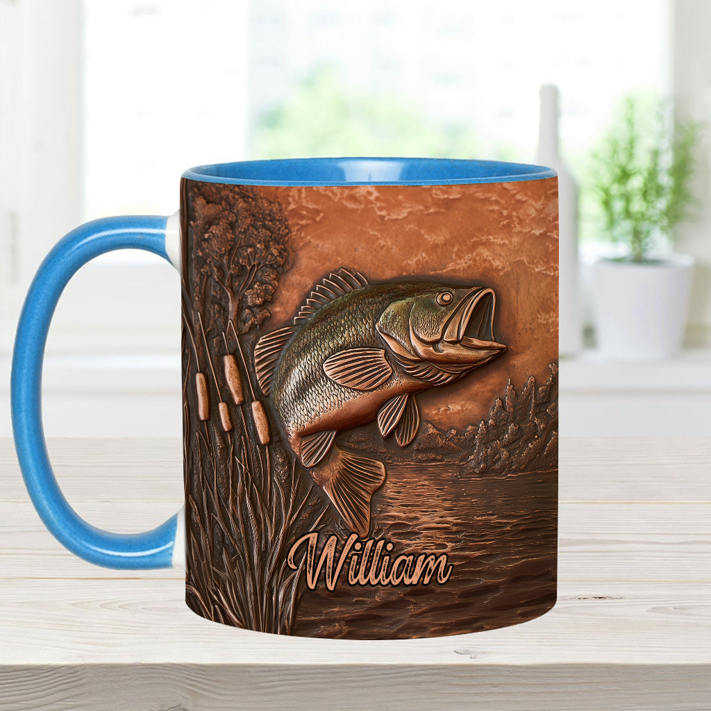 The Best Fisher - Personalized Fishing Accent Mug