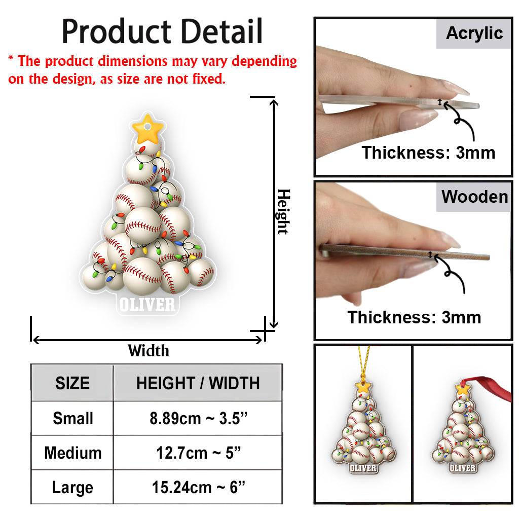 Sport Lovers Balls Christmas Tree - Personalized Football Ornament