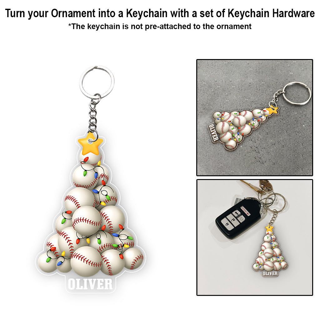 Sport Lovers Balls Christmas Tree - Personalized Football Ornament