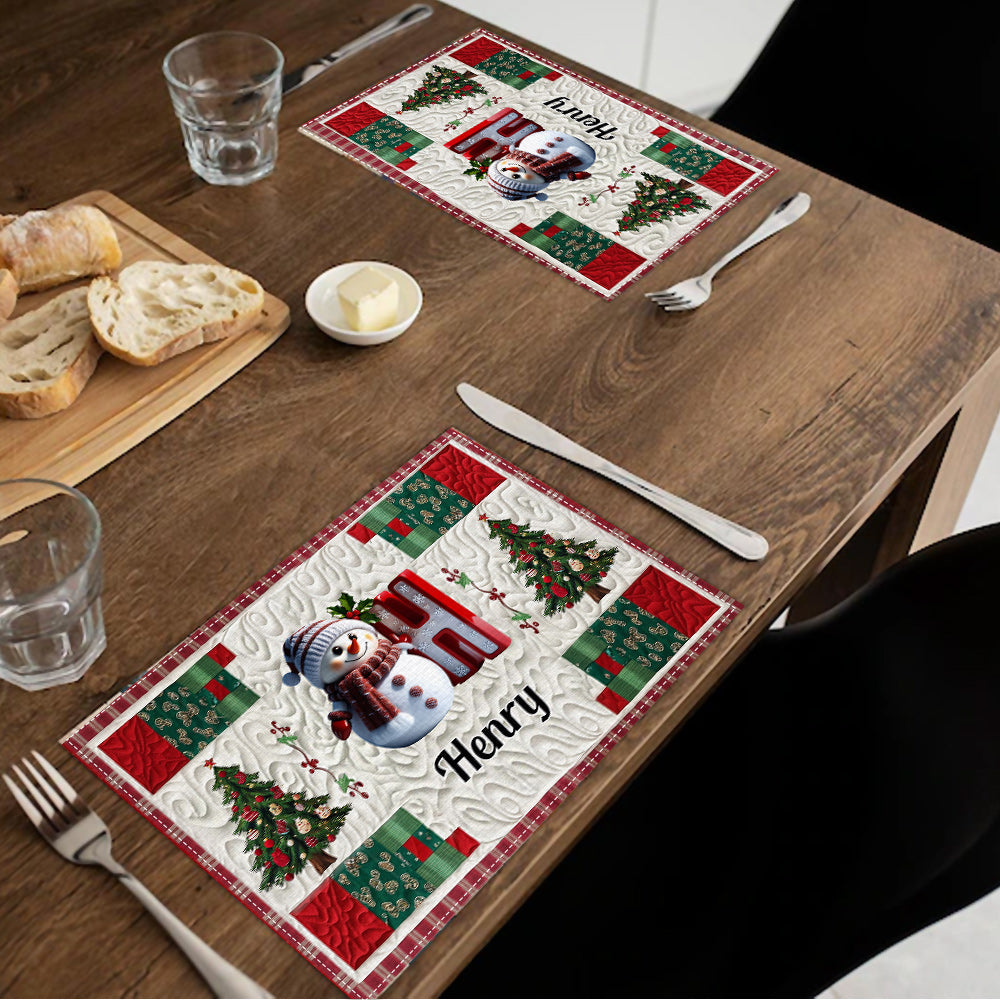 Merry Christmas - Personalized Family Table Runner & Placemat