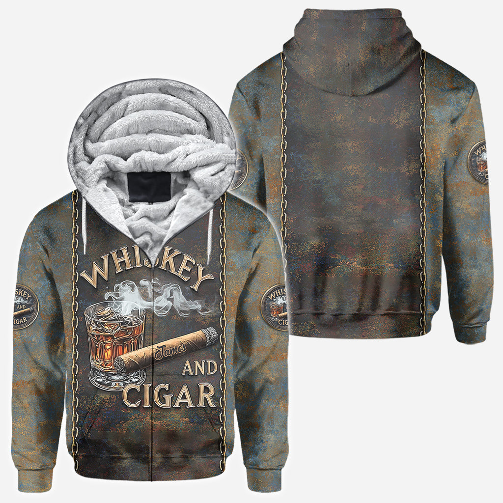 Whisky und Zigarre – Personalisiertes Whisky-Shirt