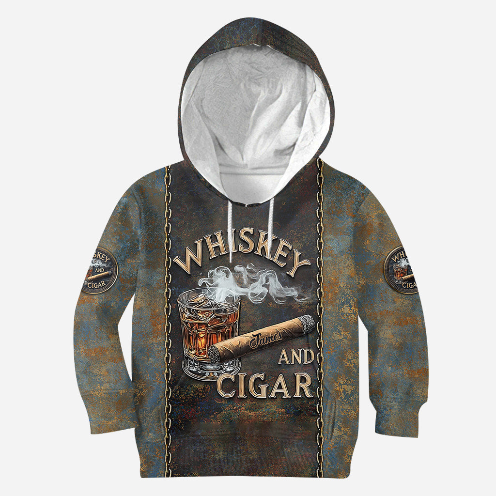 Whisky und Zigarre – Personalisiertes Whisky-Shirt