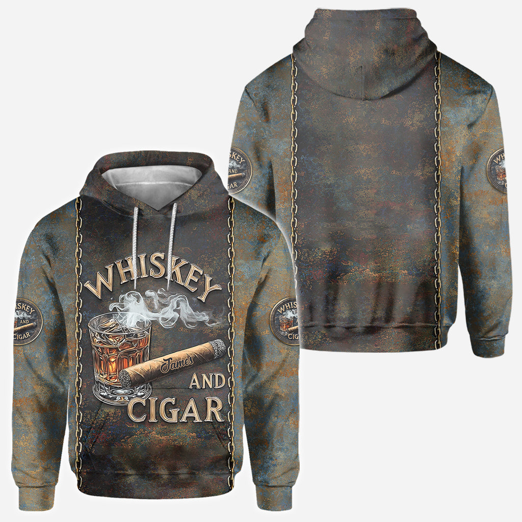 Whisky und Zigarre – Personalisiertes Whisky-Shirt
