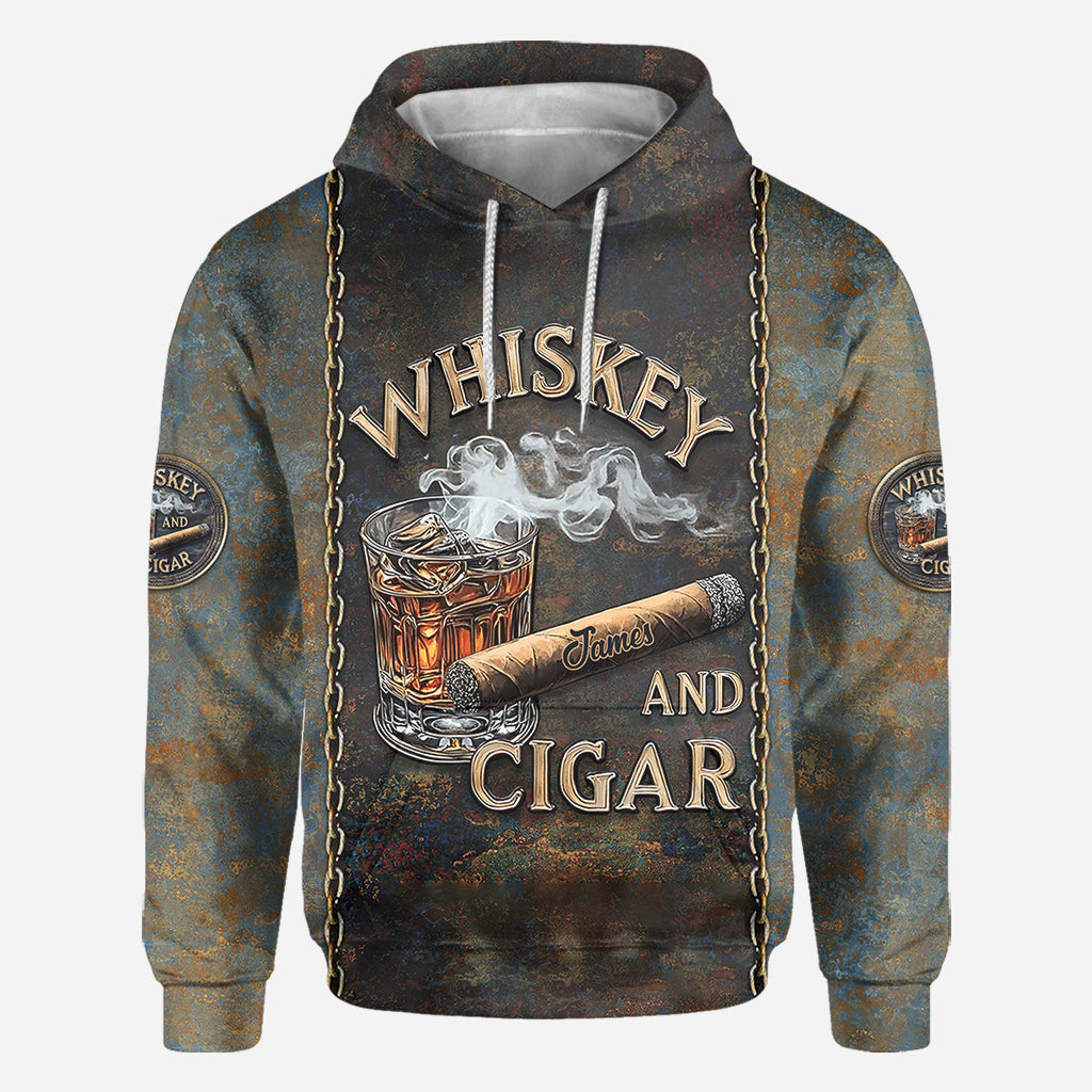 Whisky und Zigarre – Personalisiertes Whisky-Shirt