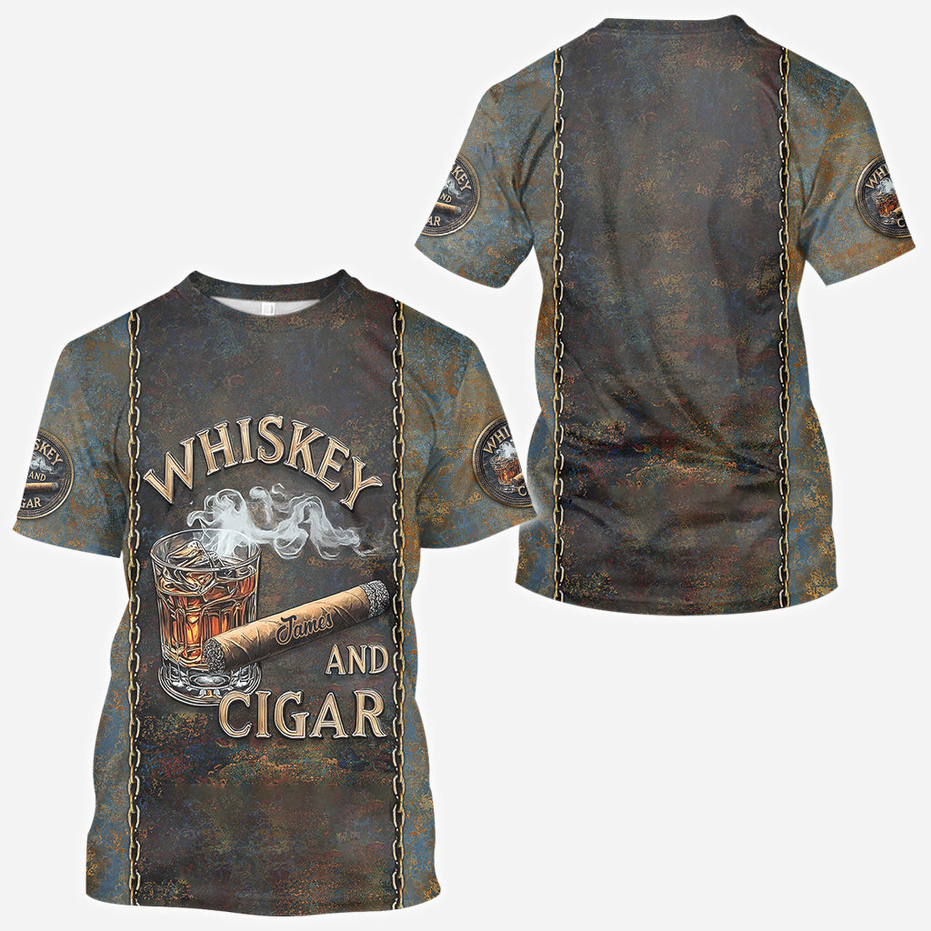 Whisky und Zigarre – Personalisiertes Whisky-Shirt