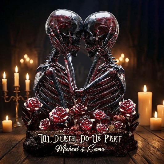 Till Death Do Us Part - Personalized Couple Custom Shaped Acrylic Plaque