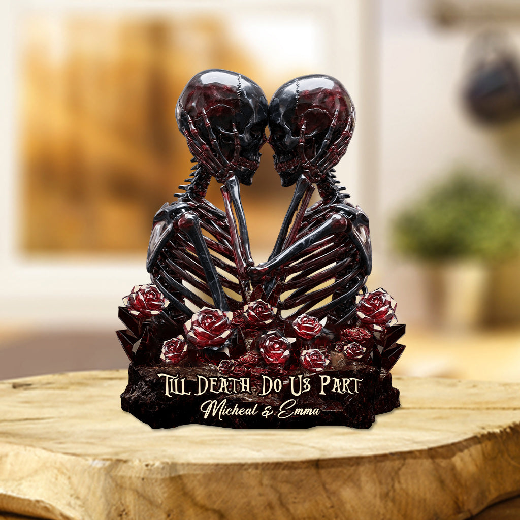 Till Death Do Us Part - Personalized Couple Custom Shaped Acrylic Plaque