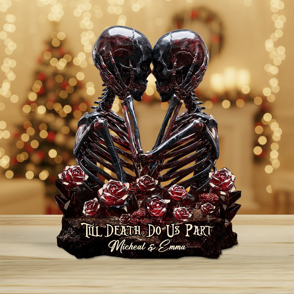 Till Death Do Us Part - Personalized Couple Custom Shaped Acrylic Plaque