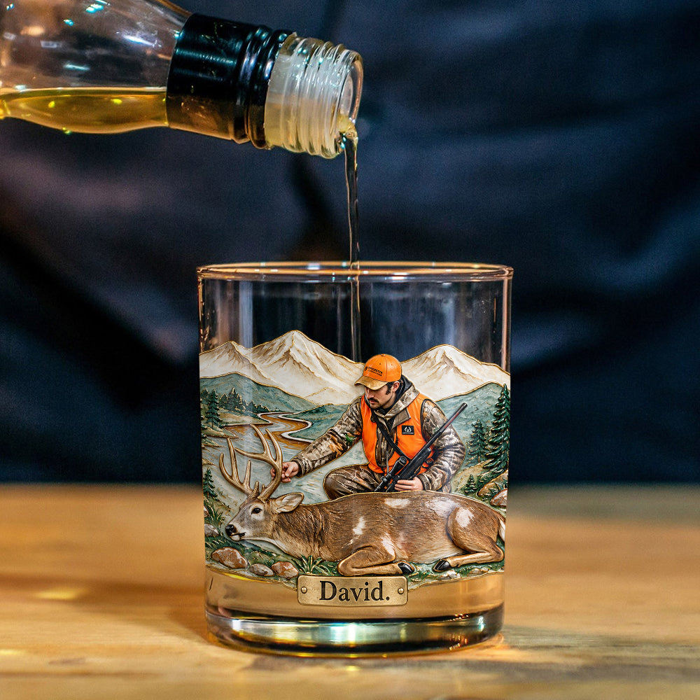 Love Hunting - Personalized Hunting Whiskey Glass