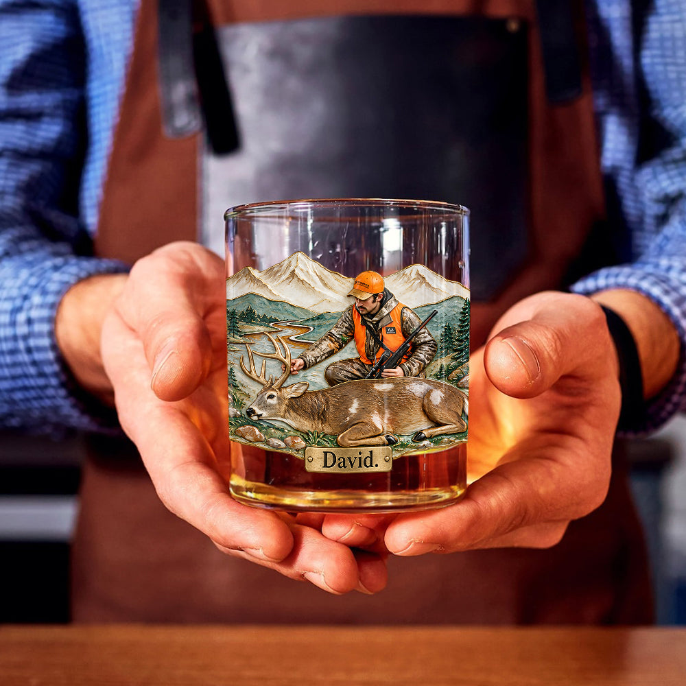 Love Hunting - Personalized Hunting Whiskey Glass