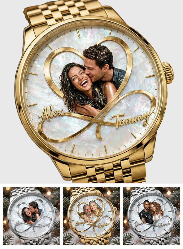Love You Infinite - Personalized Couple Women Hand Watch