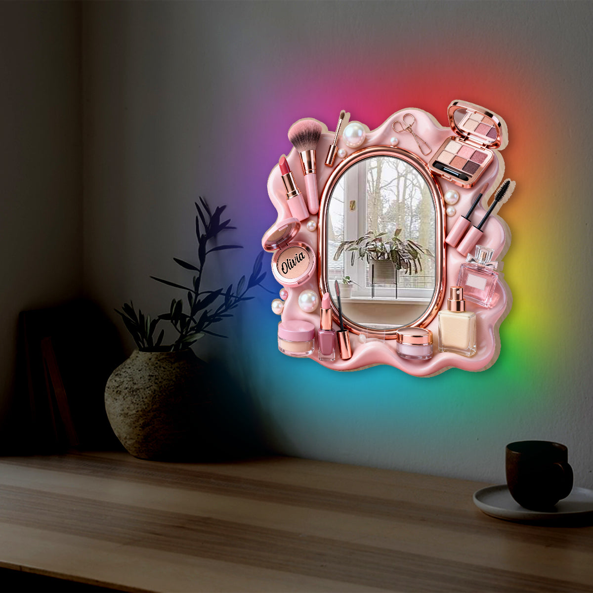 Makeup Artist - Personalized Makeup Wall Mirror With LED Light