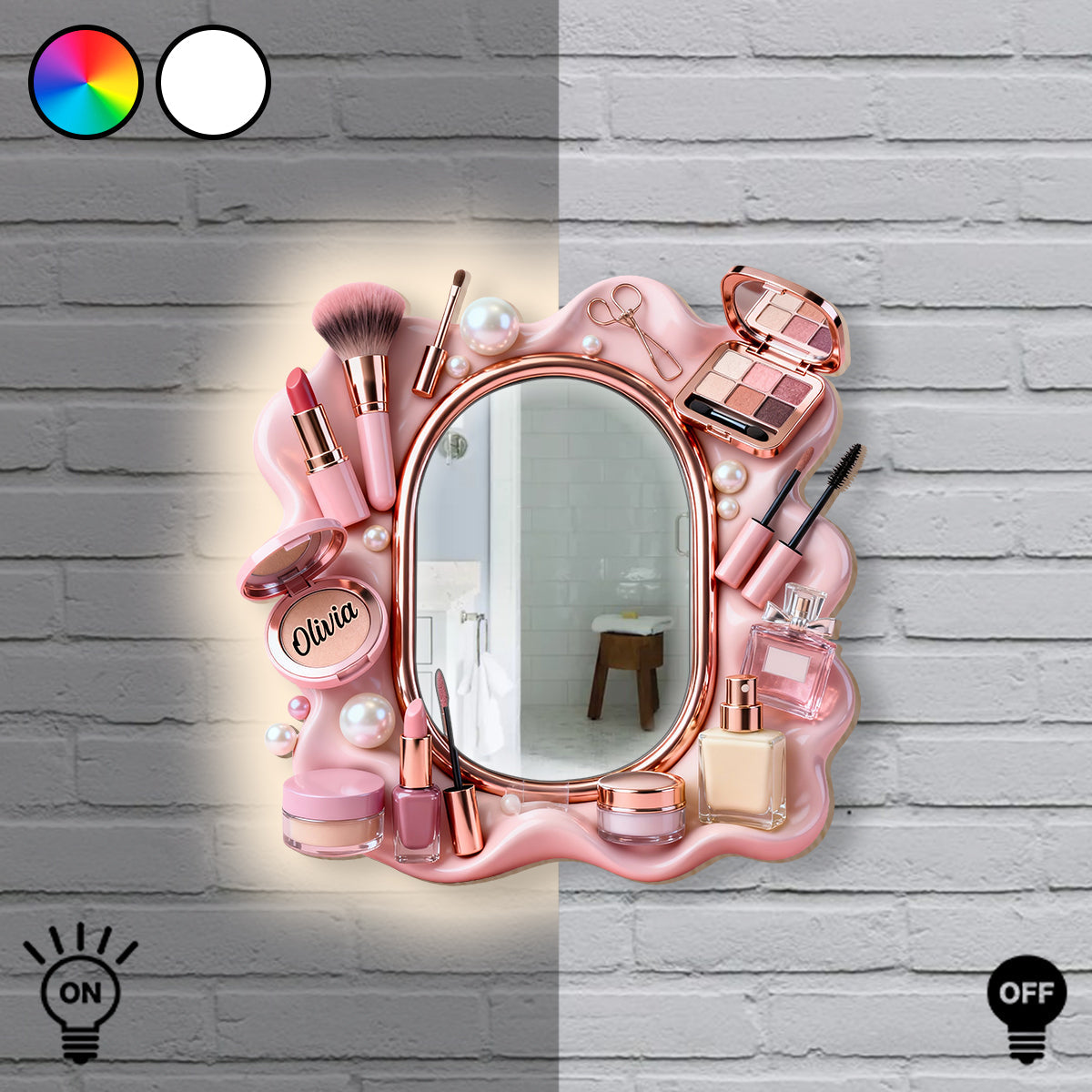 Makeup Artist - Personalized Makeup Wall Mirror With LED Light