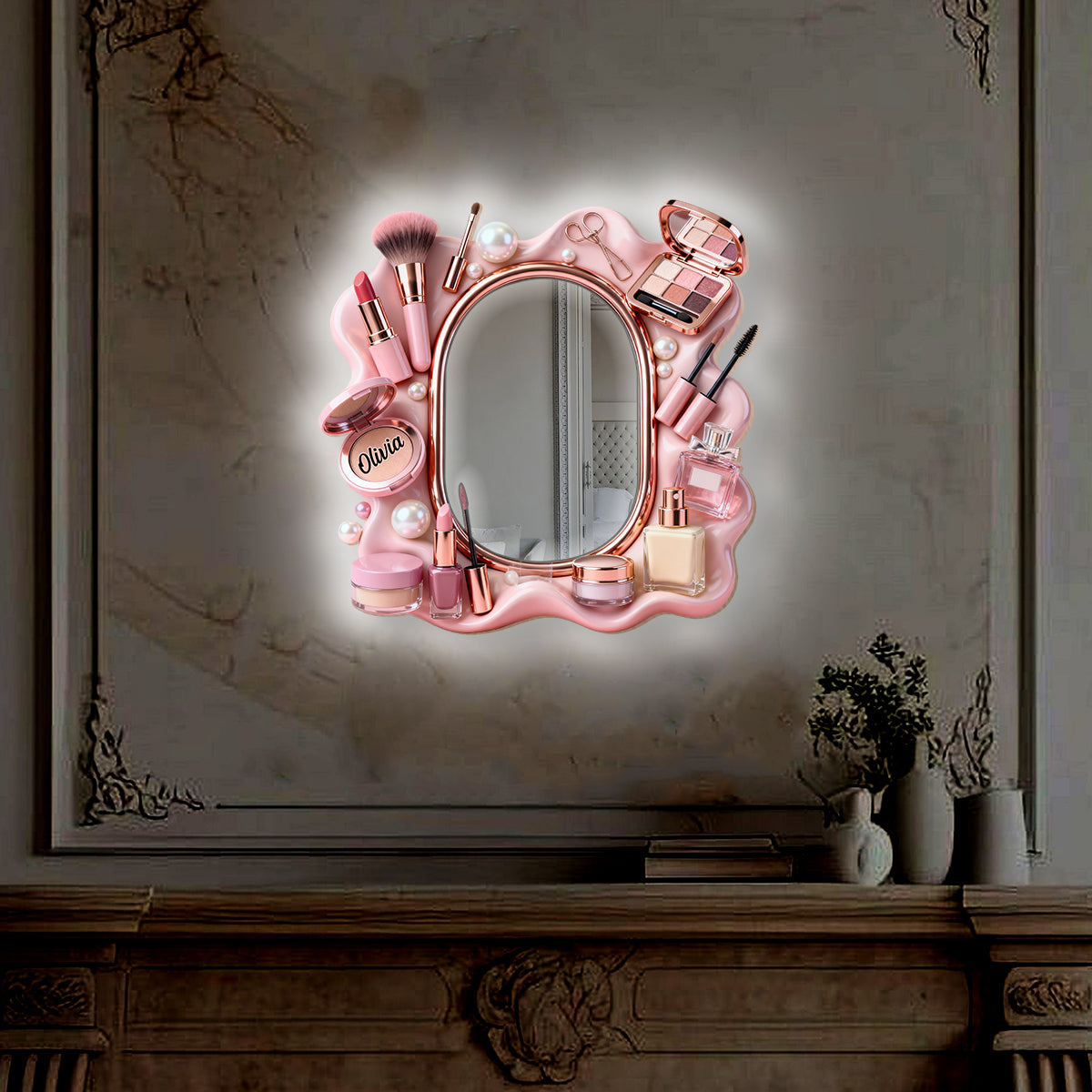 Makeup Artist - Personalized Makeup Wall Mirror With LED Light
