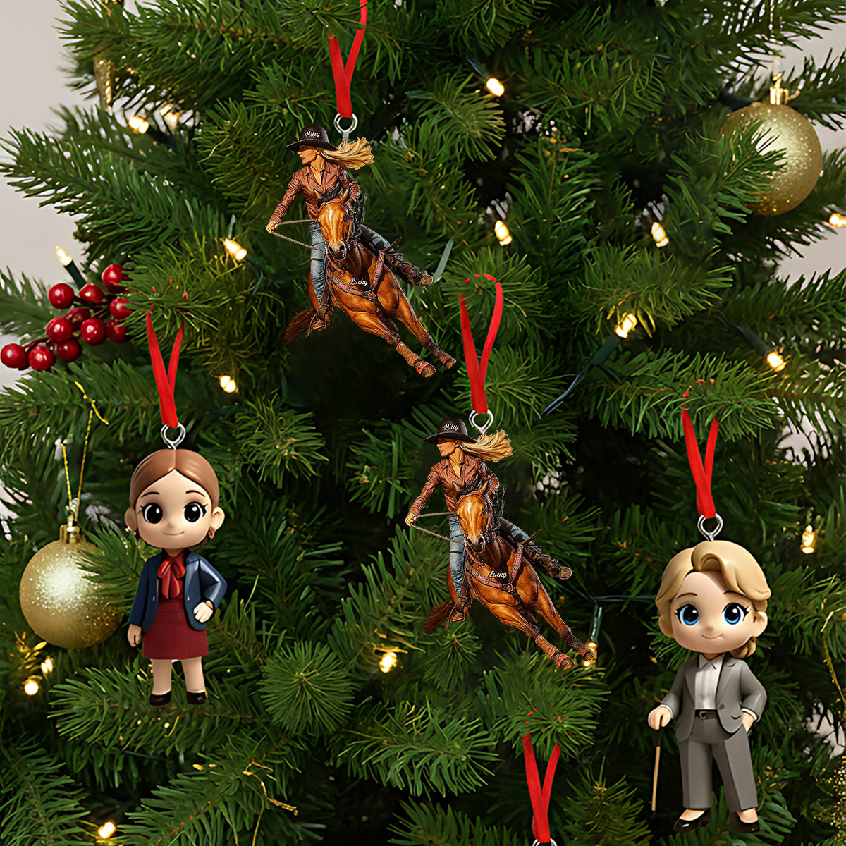 Just A Girl Who Loves Horse - Personalized Horse Custom Made 3D Minifigure Ornament