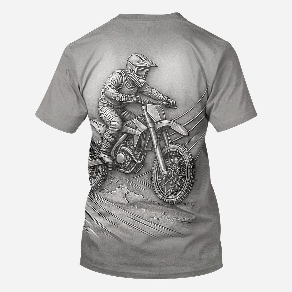 Metallic Dirt Bike/Motocross - Personalisiertes Dirt Bike All Over Shirt
