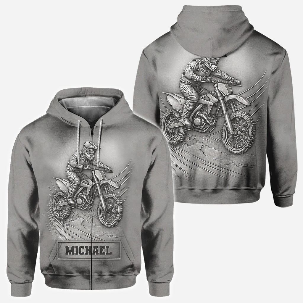 Metallic Dirt Bike/Motocross - Personalisiertes Dirt Bike All Over Shirt