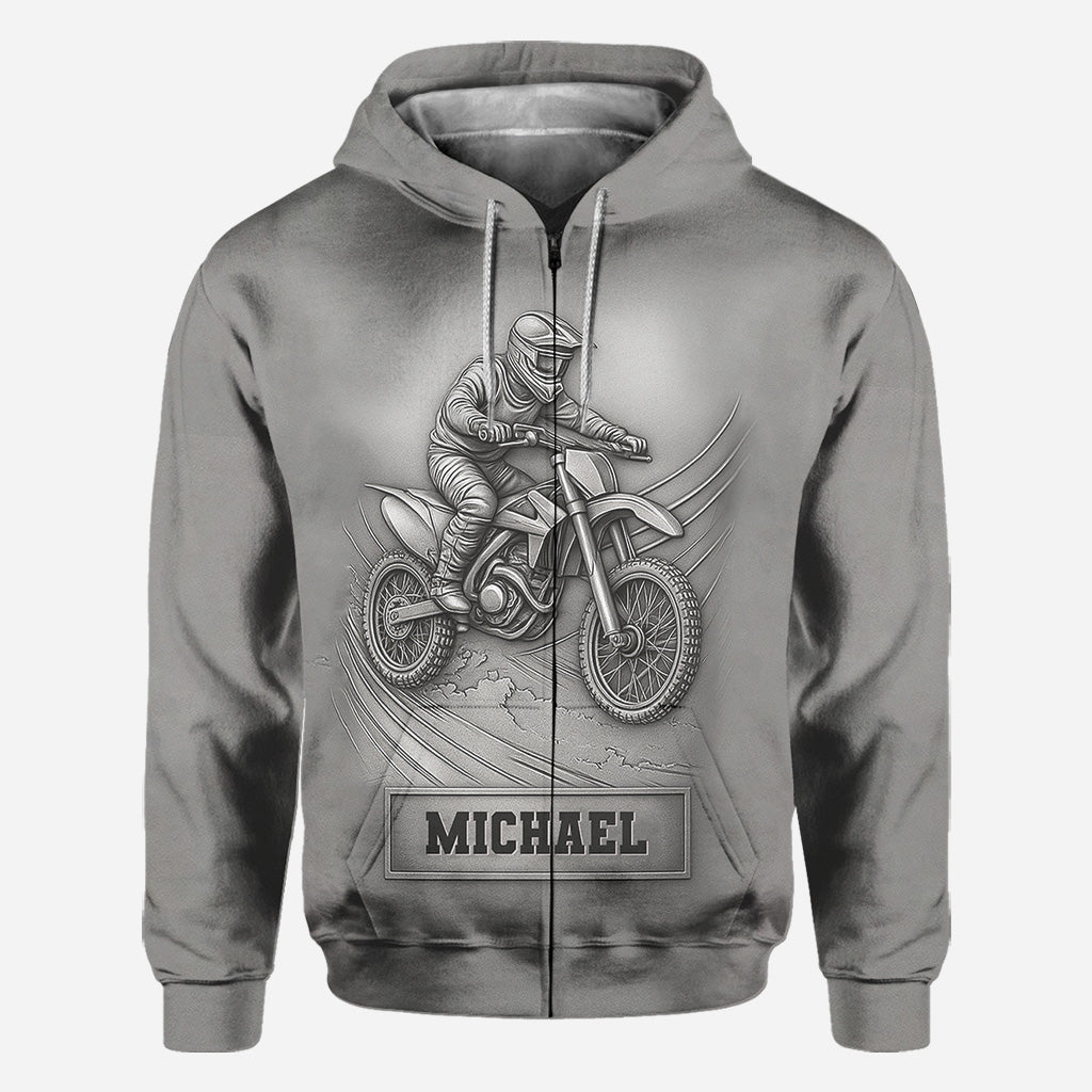 Metallic Dirt Bike/Motocross - Personalisiertes Dirt Bike All Over Shirt