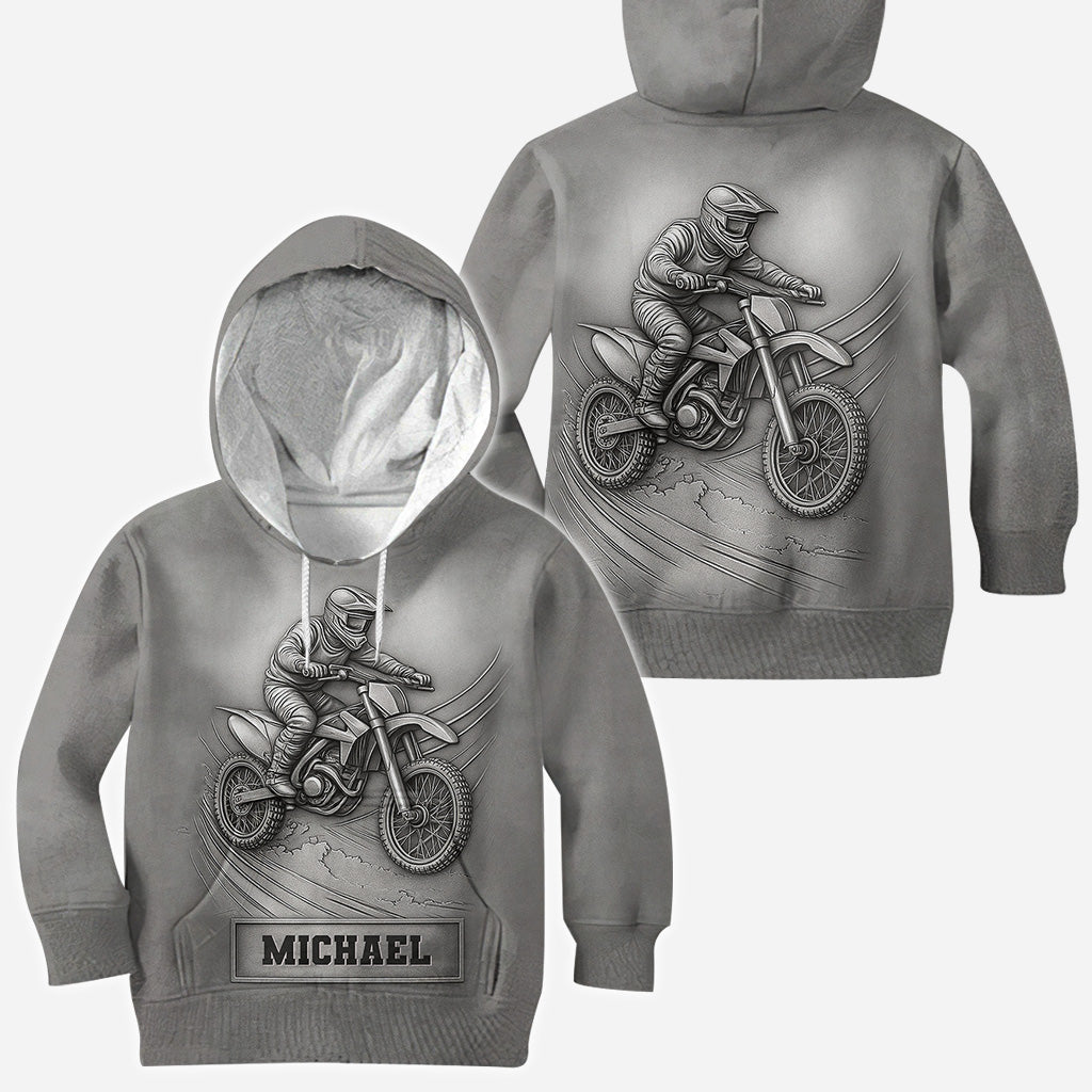 Metallic Dirt Bike/Motocross - Personalisiertes Dirt Bike All Over Shirt