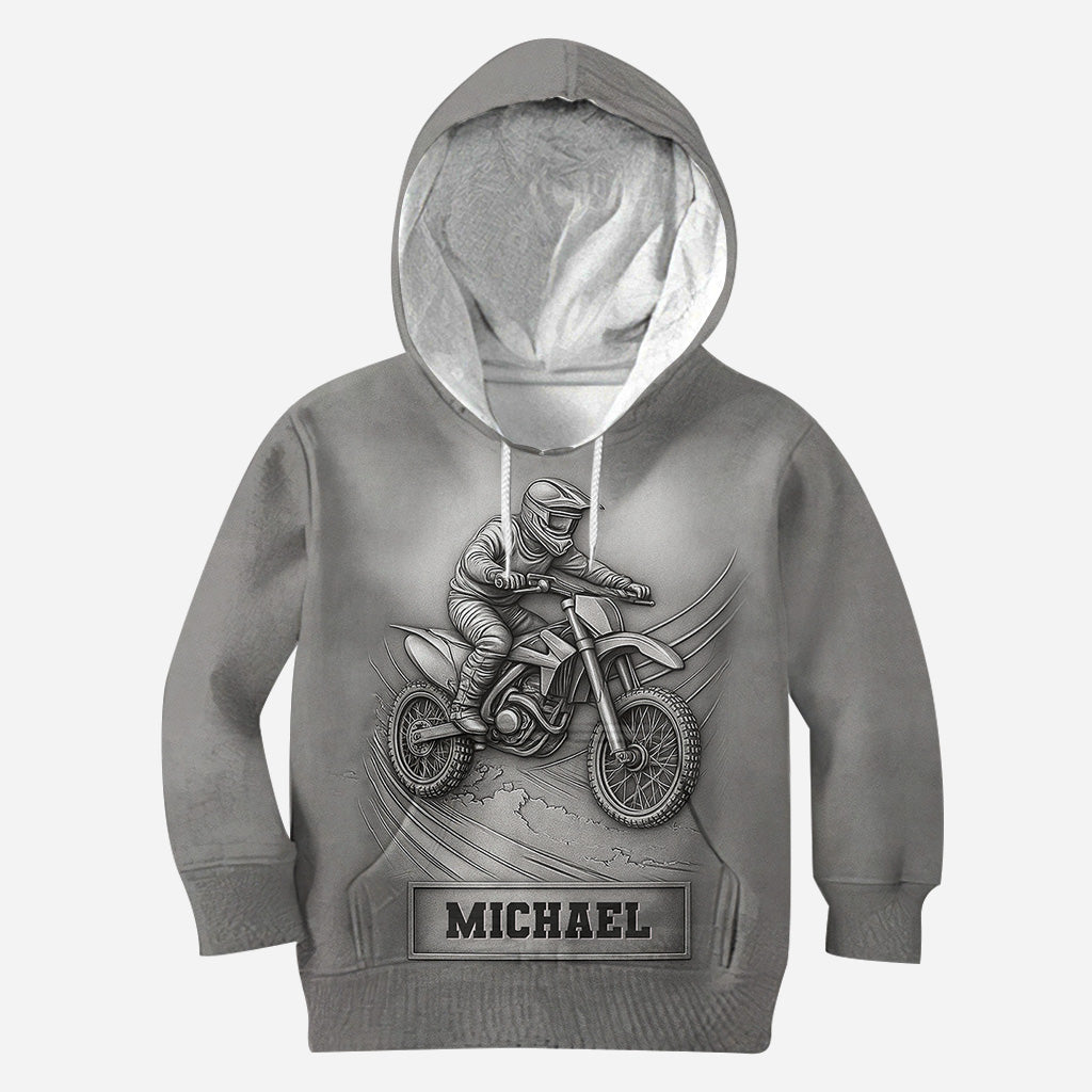 Metallic Dirt Bike/Motocross - Personalisiertes Dirt Bike All Over Shirt