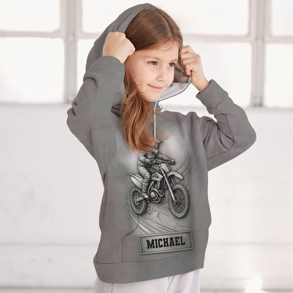 Metallic Dirt Bike/Motocross - Personalisiertes Dirt Bike All Over Shirt