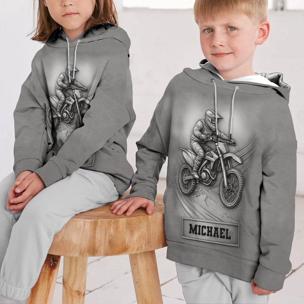 Metallic Dirt Bike/Motocross - Personalisiertes Dirt Bike All Over Shirt