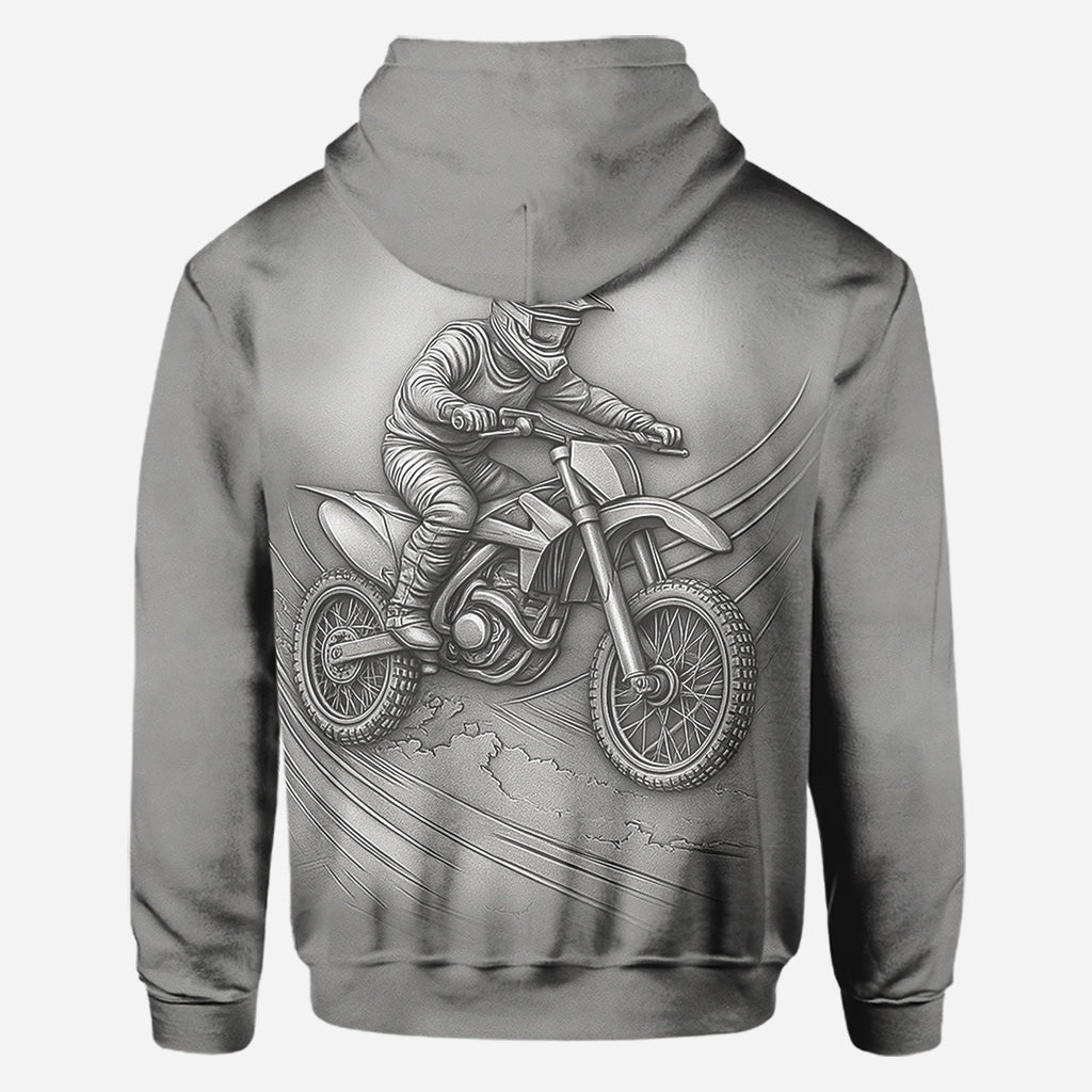 Metallic Dirt Bike/Motocross - Personalisiertes Dirt Bike All Over Shirt